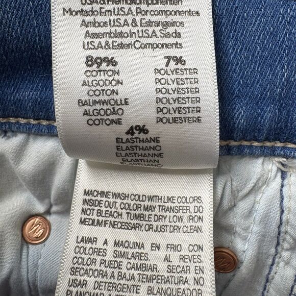 Mother The Weekender Fray Chill Light Wash  Flare Leg Distressed Jeans Womens 25 - Picture 8 of 11